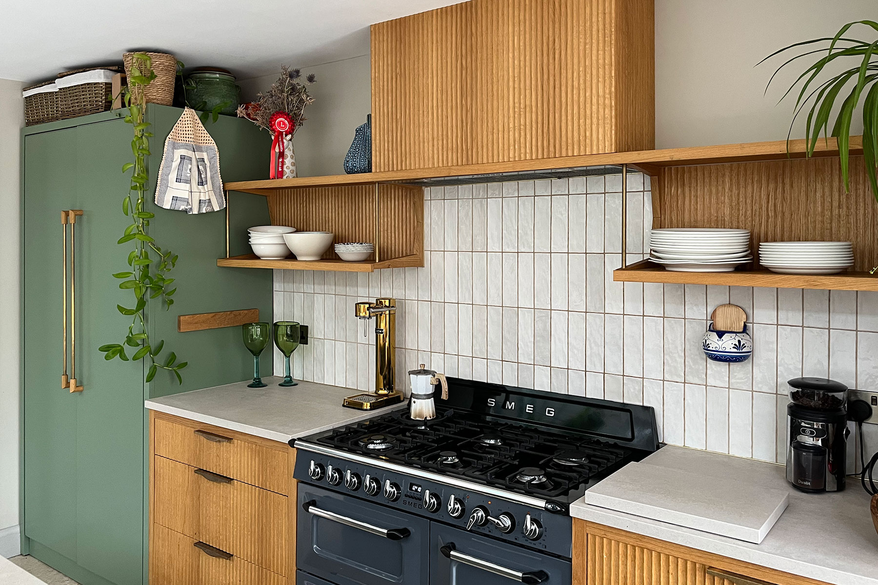 Cladding around the extractor fan allows it to blend seamlessly into the space.